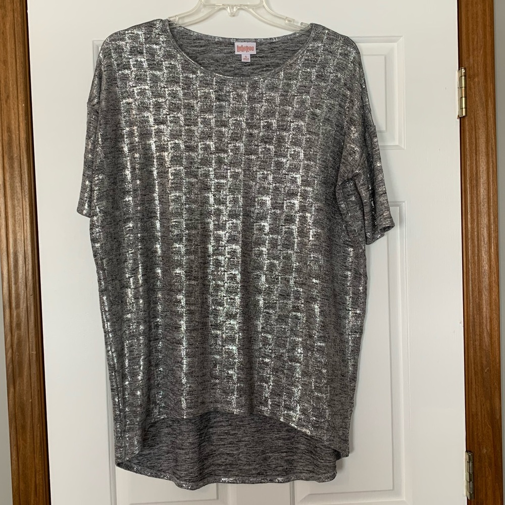 NWOT shiny silver Elegant LuLaRoe Irma